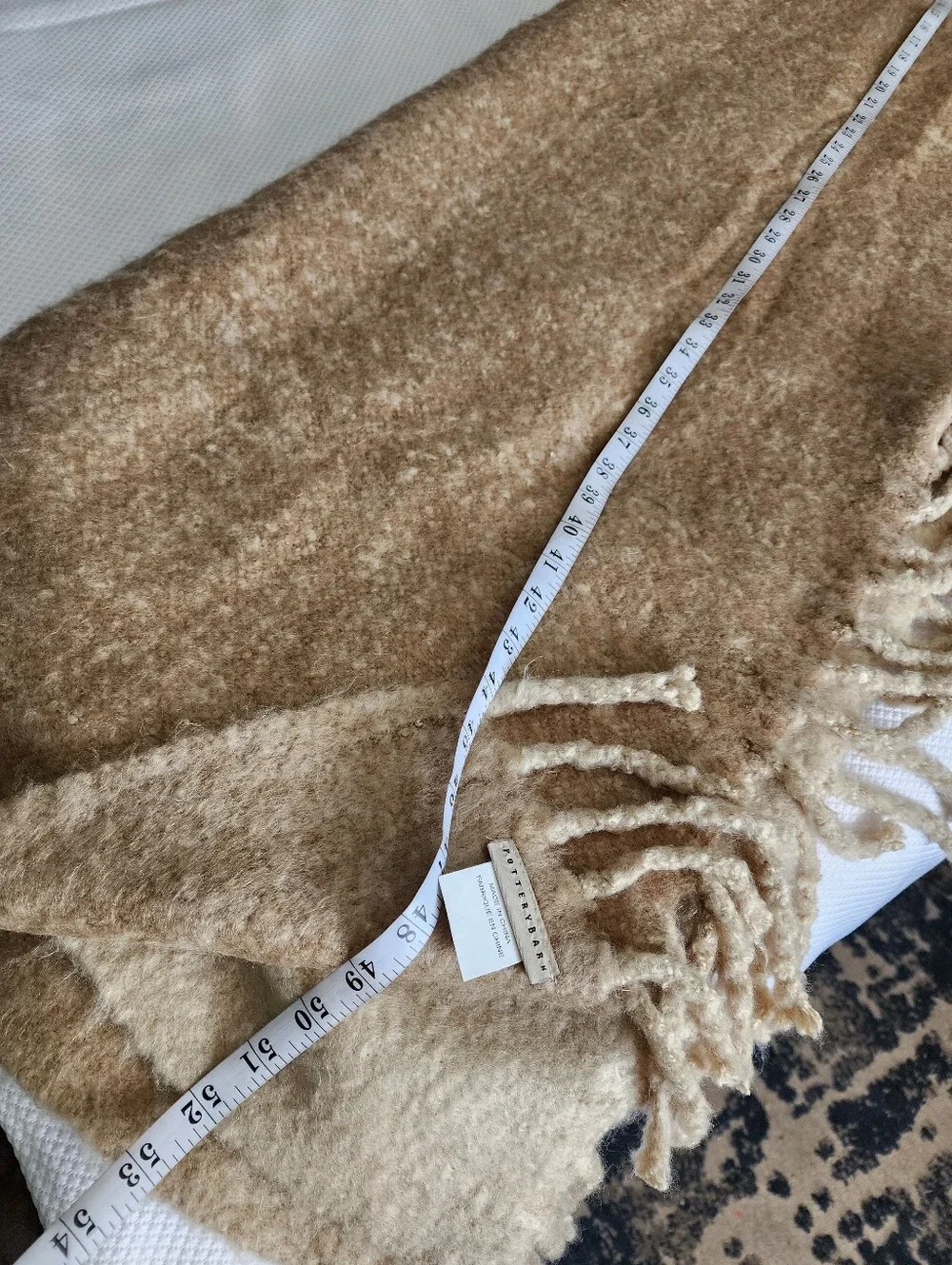 Pottery Barn Acrylic Throw Blanket - Beige Taupe